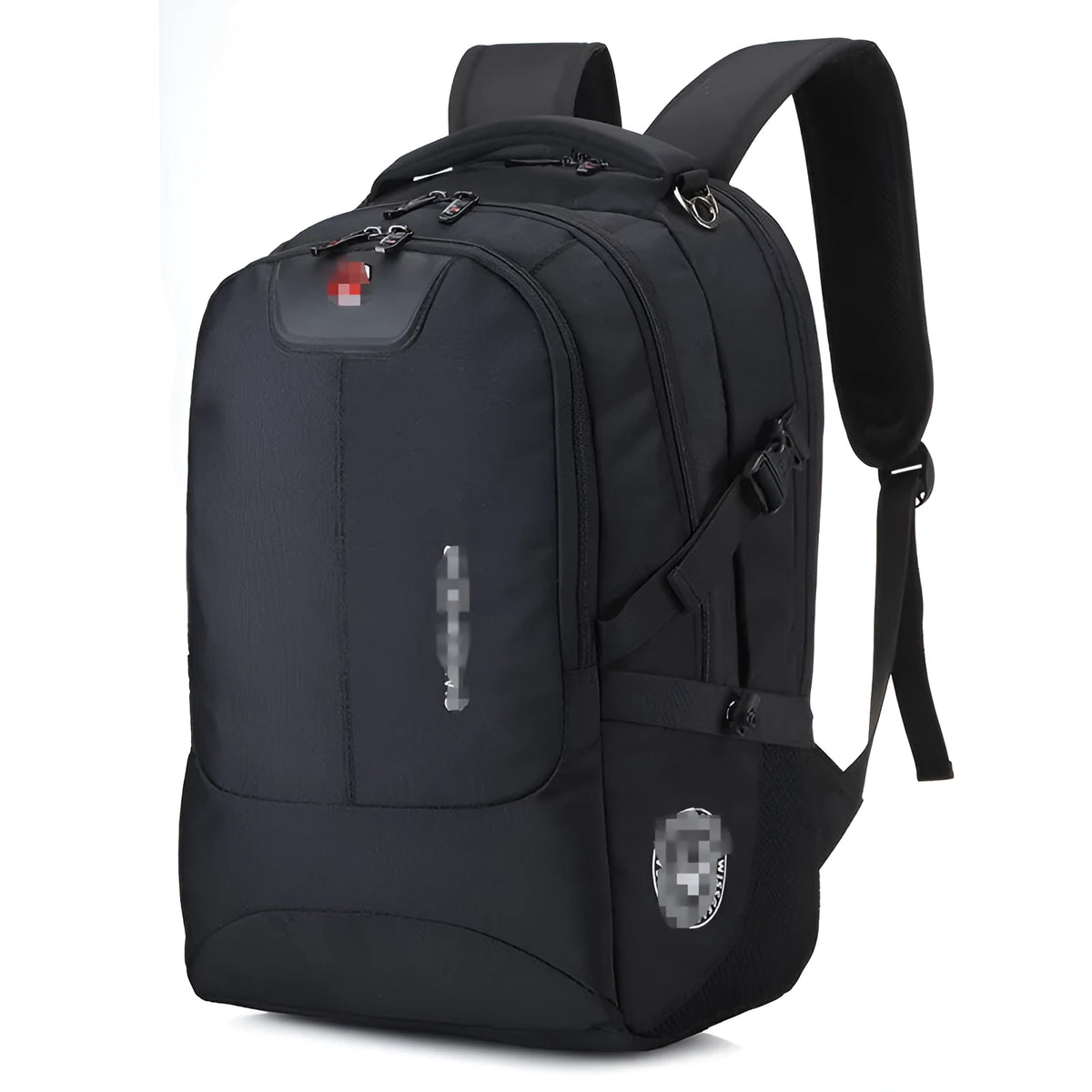 Men's Oxford cloth computer backpack in business style with zipper opening and double straps