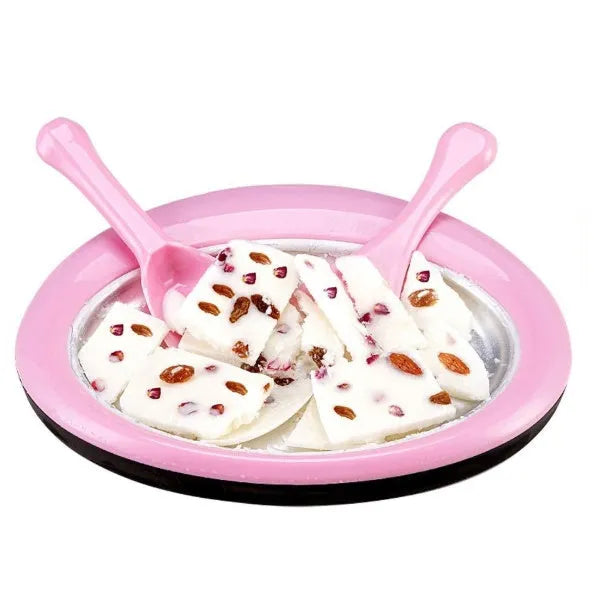 Hot Home Fried Yogurt Machine no electricity needed, 30x30x6.5cm, children food grade material, with shovels, blue colour