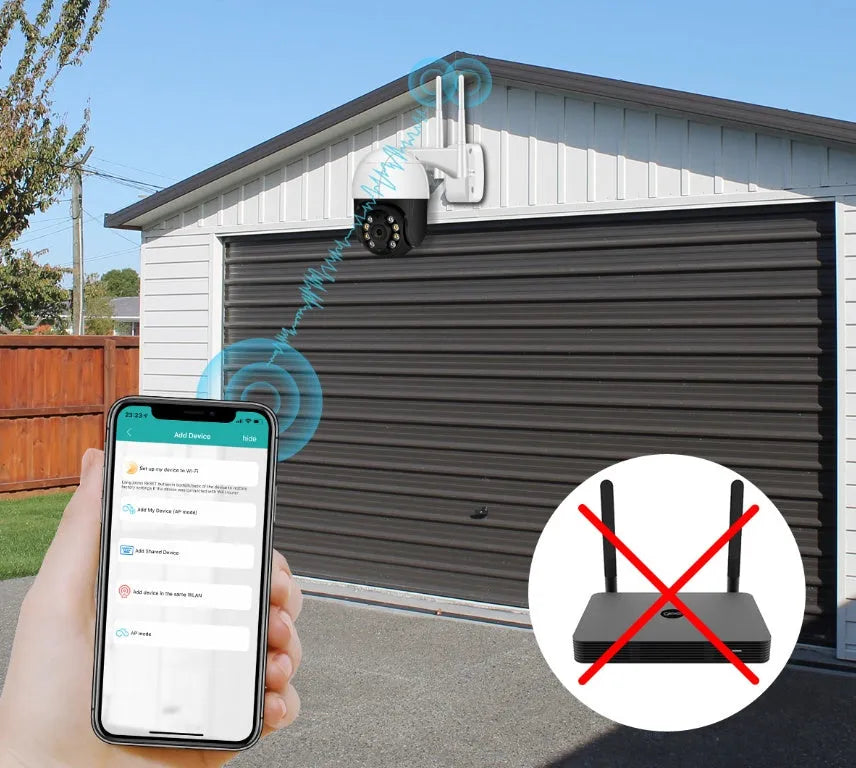 PTZ WiFi surveillance camera with dual antennas, 270° rotation, and night vision for indoor and outdoor use