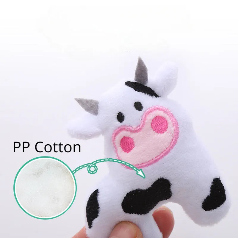 Plush cat toy in animal shape with catnip for interactive feline play