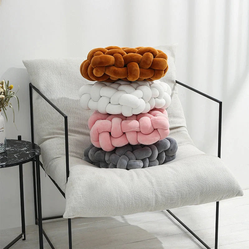 Creative Home Woven Square Plush Cushion in various colours for home decor