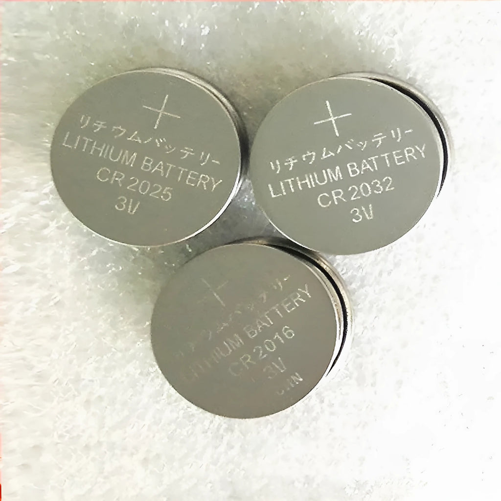 3V alkaline button battery in CR2032, CR2025, and CR2016 coin cell sizes