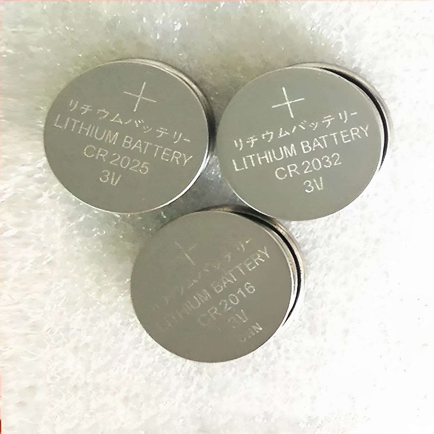 3V alkaline button battery in CR2032, CR2025, and CR2016 coin cell sizes