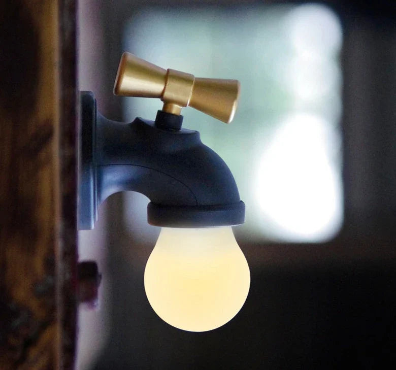 Faucet Night Lamp with LED induction and USB charging, sound-controlled for automatic lighting