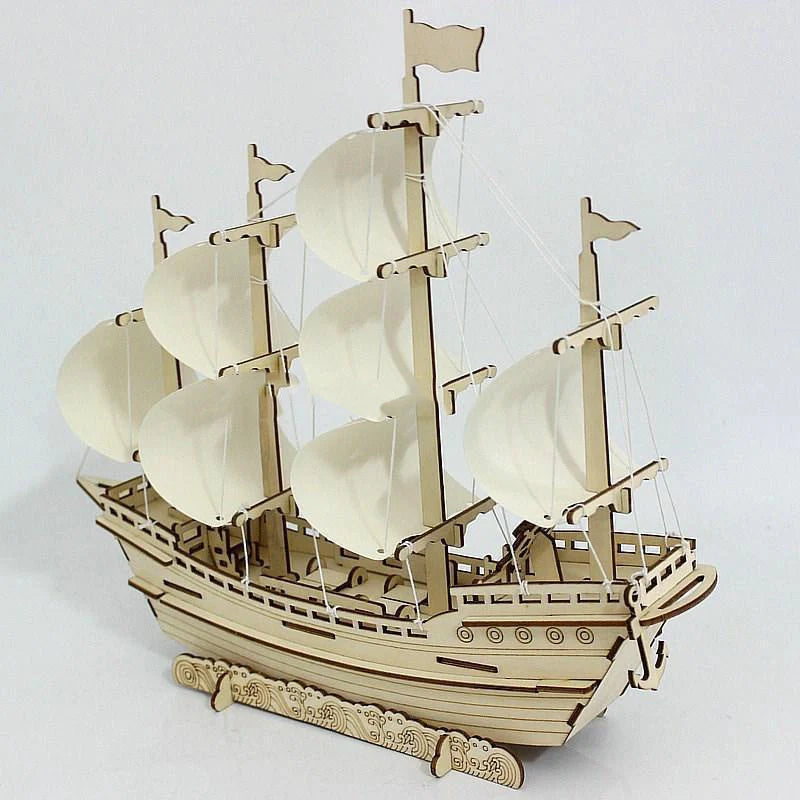 DIY Wooden Sailboat Model of Ming Dynasty Merchant Ship