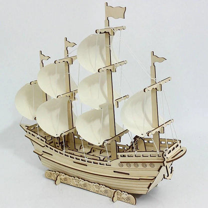 DIY Wooden Sailboat Model of Ming Dynasty Merchant Ship