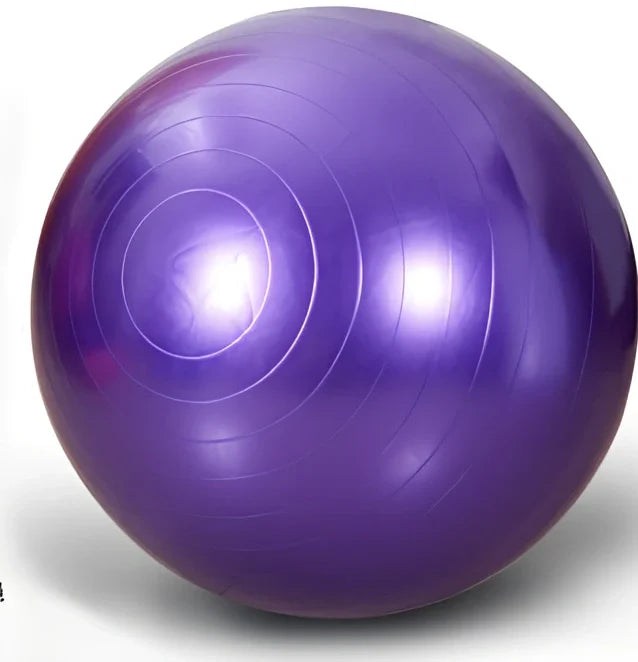 Children's anti-burst yoga ball in blue, 65cm diameter, environmental PVC for hip exercises and Pilates