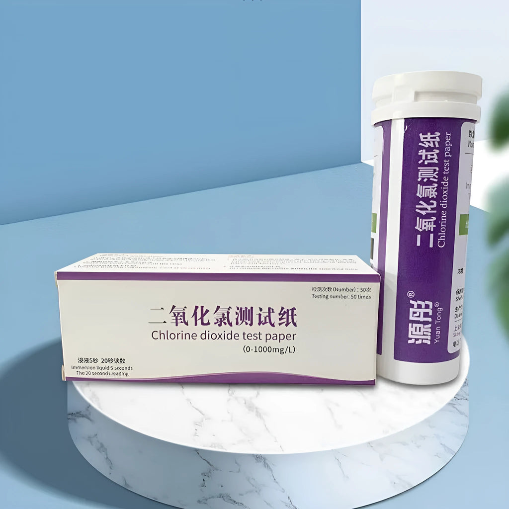 Chlorine dioxide test paper bottle with 50 pieces for water concentration detection
