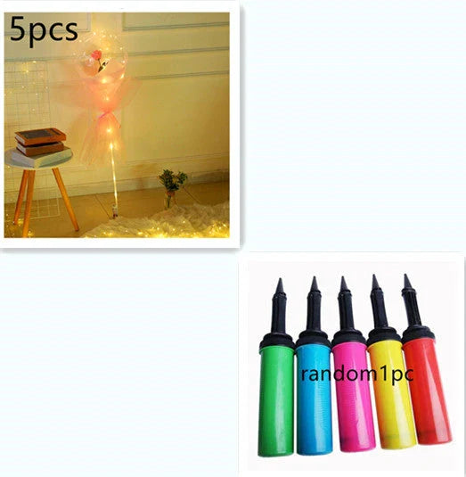 LED luminous balloon rose bouquet in various colors for Valentine's Day decorations