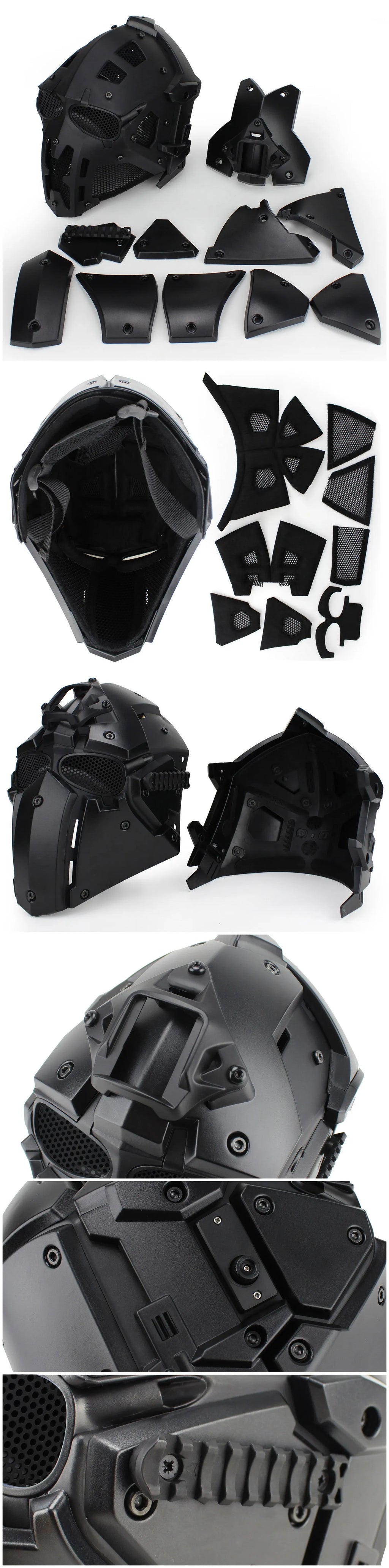 Ronin Tactical Helmet in polymer construction with adjustable straps and EVA padding