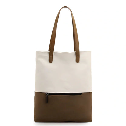 Canvas tote bag in black converts to backpack, 30x10x39cm size with zipper and polyester lining