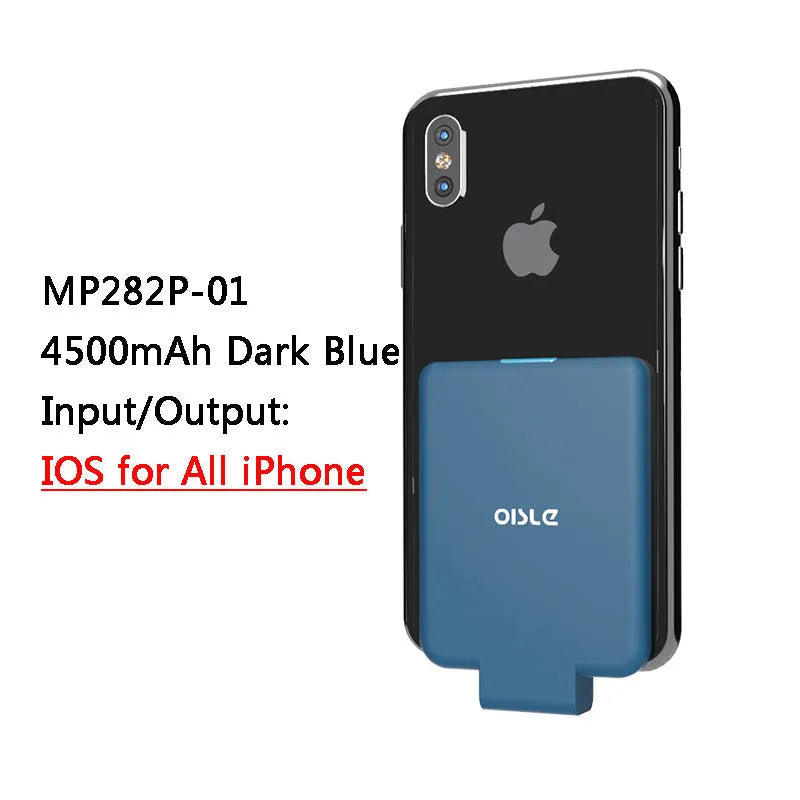 MP282P 4500mAh back clip battery pack in black white blue pink and red colour options
