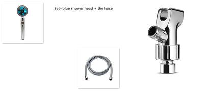 High-Pressure Rainfall Shower Head with 360-Degree Rotation and Built-In Fan for Relaxing Bathing Experience