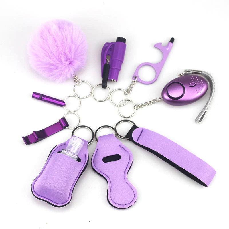 Keychain accessory bottles in various colours, made from durable artificial leather