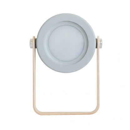 USB rechargeable lantern night light with touch dimming and 360-degree rotation in white finish