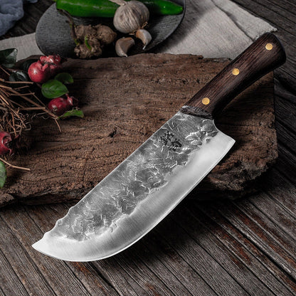 Hand Forged Longquan Kitchen Knife with stainless steel blade and ergonomic handle