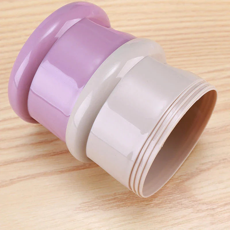 3 Layer Frog Style Portable Baby Food Storage Box in blue, green, and purple