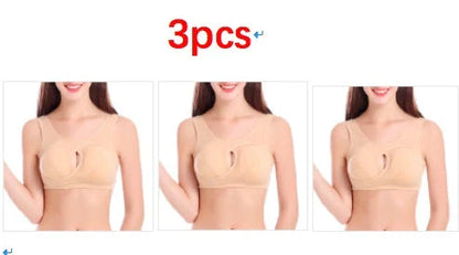 Comfortable and supportive sports bra with wireless design, crossover lift, and inner-bust band for plus-size support