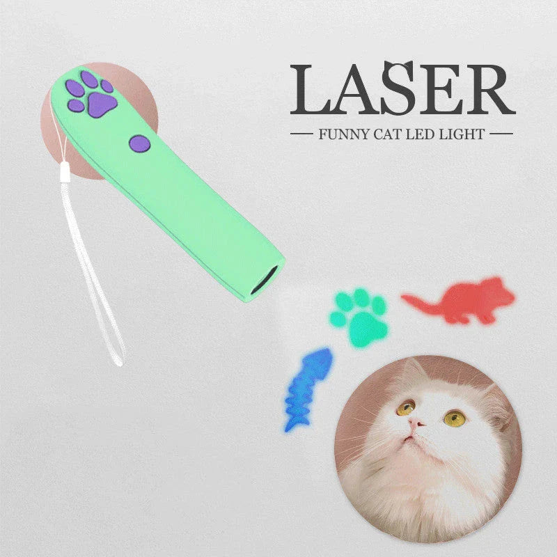 Remote control LED laser cat stick toy in vibrant colours for pet entertainment