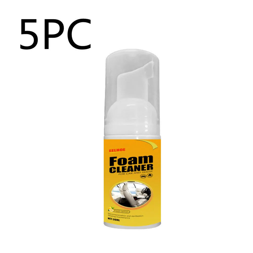 Car interior foam cleaner bottle 30ml for spot cleaning seats and ceiling upholstery