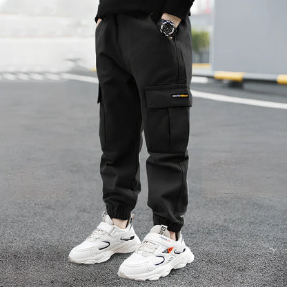 Boys' summer cotton overalls in army green, size 140cm with 75cm length and 24cm waist for casual play