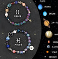Natural stone beaded bracelet for a zodiac sign, showing two bracelets.