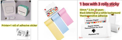 Portable Mini Thermal Label Printer with Bluetooth connectivity in various colours