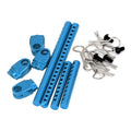 Aluminium alloy car shell column upgrade set in blue and red colours for vehicle exterior styling