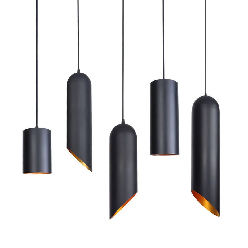 Retro iron art chandelier light fitting in matte black finish with curved arms.