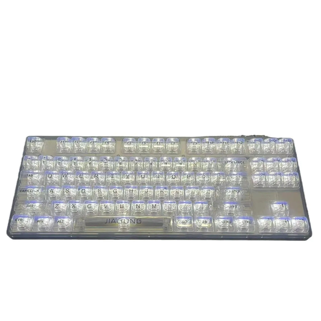 Universal transparent plastic 132 key cap replacement set for keyboards