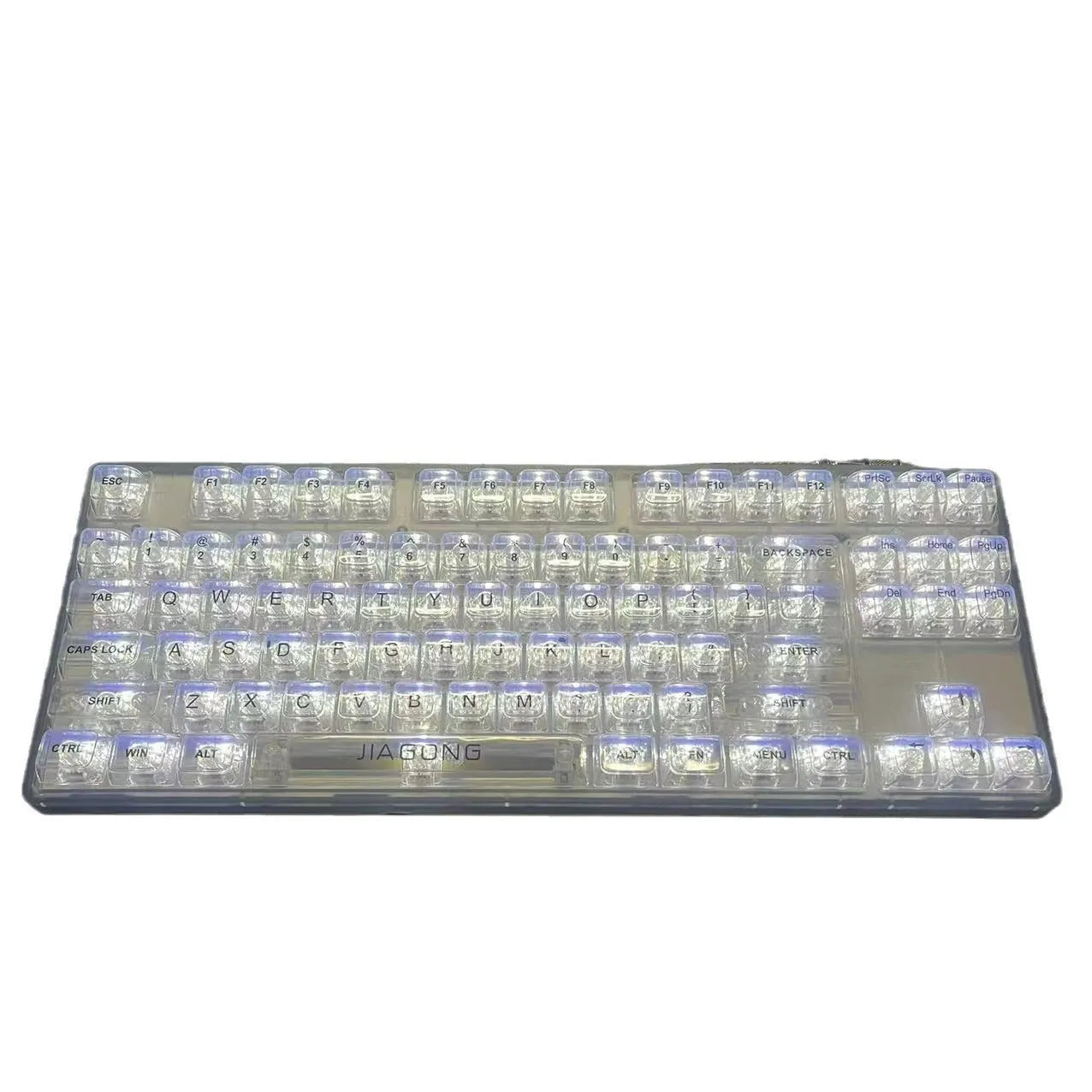 Universal transparent plastic 132 key cap replacement set for keyboards