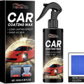 Car coating wax spray kit with PET bottle and square microfibre application cloth