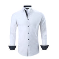 Men's cotton stretch shirt cardigan in black, 90% cotton, machine washable, spring autumn style with combined fit
