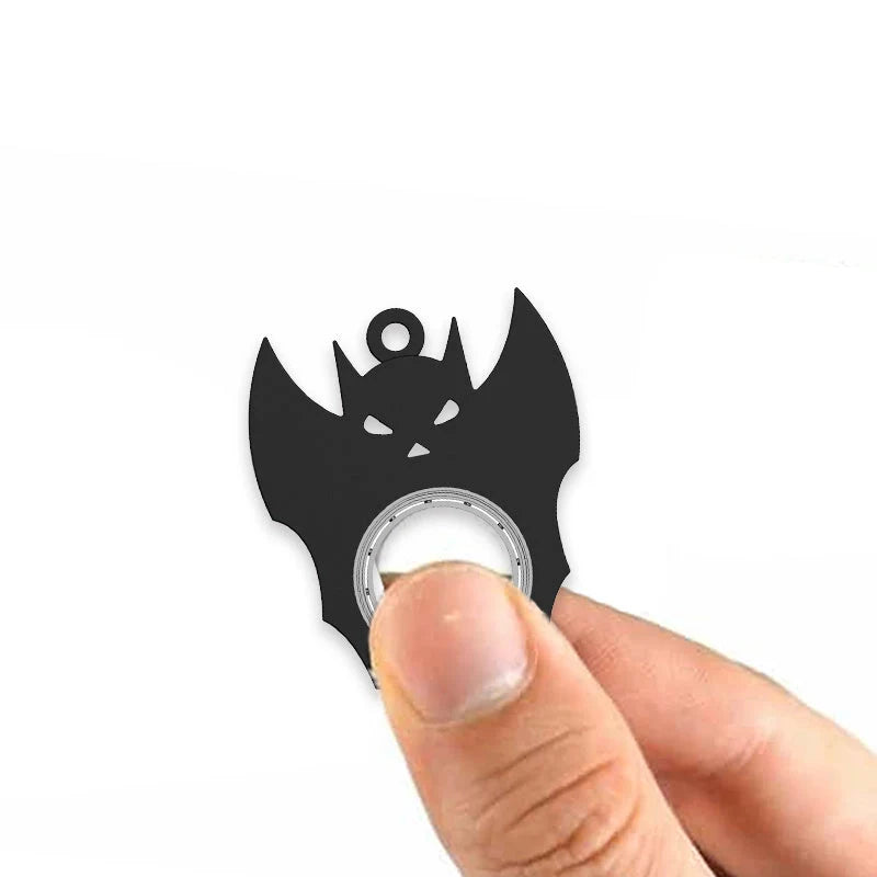 Halloween Bat Demon Ghost Fidget Spinner Keychain for stress relief