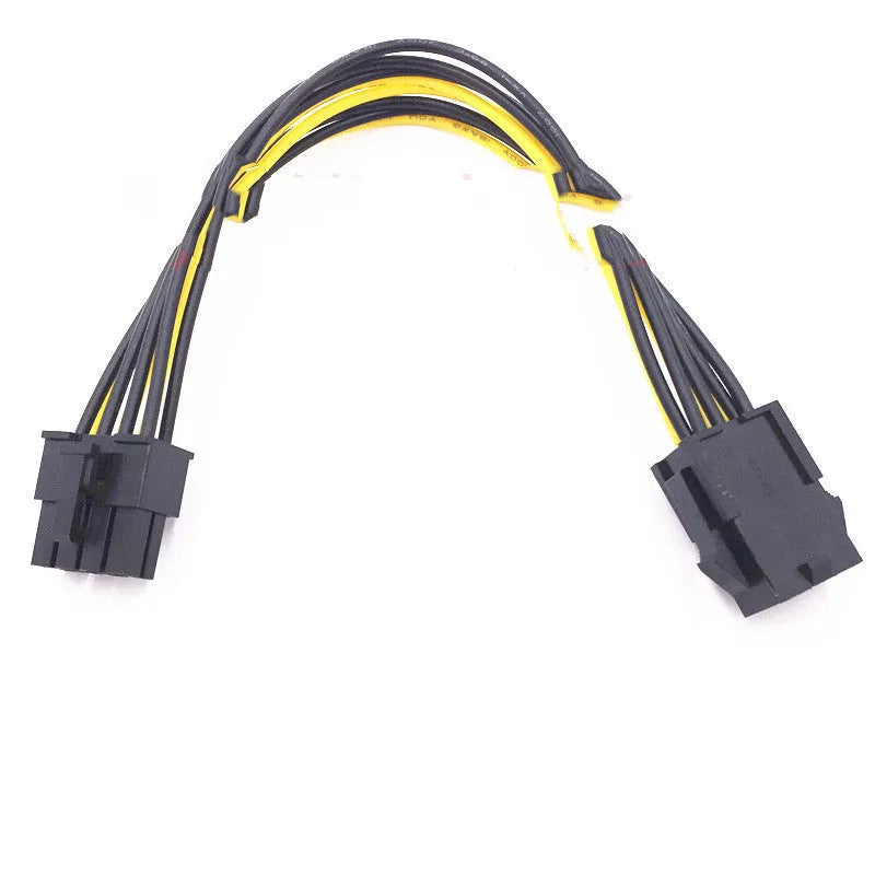6P to 8P graphics card power extension cable 20cm length for PC builds