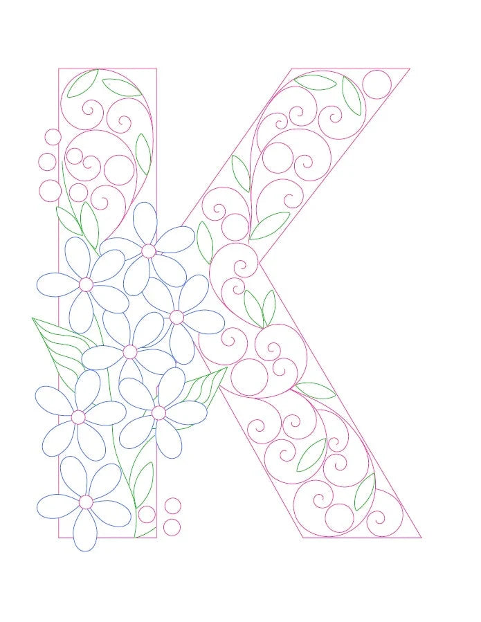 Paper Filigree Painting Kit - Letters for creative art projects