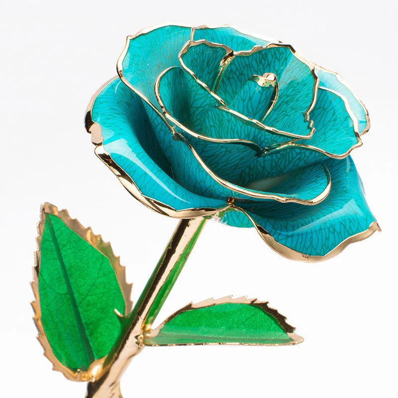 24K gold-plated rose flower in elegant gift box, perfect for Valentine's Day and anniversaries
