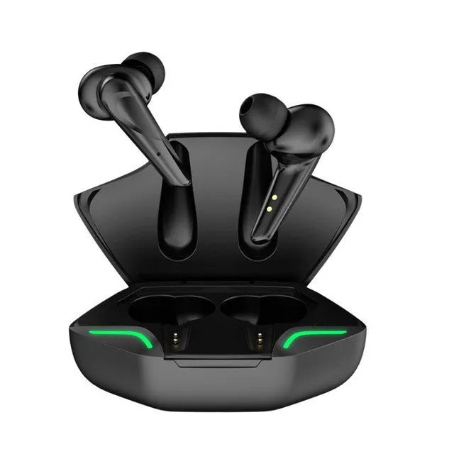 N35 Black and W11 Black wireless Bluetooth in-ear sports stereo earphones.