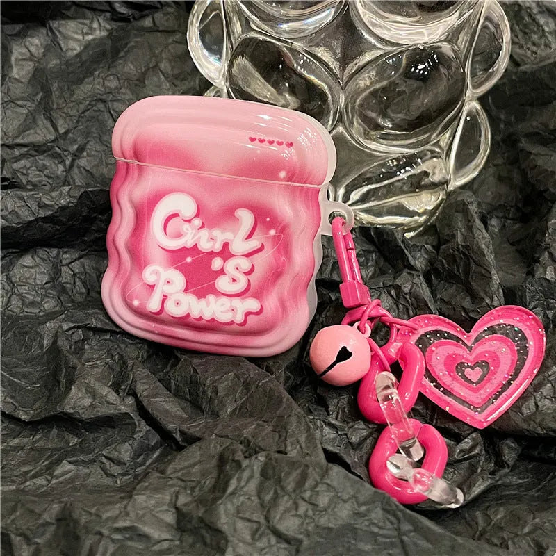 Pink Spice Girl silicone back cover protective case for AirPods Pro