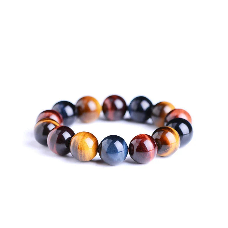 Premium natural tiger's eye crystal bracelet with Buddha beads, a captivating spiritual accessory for any style