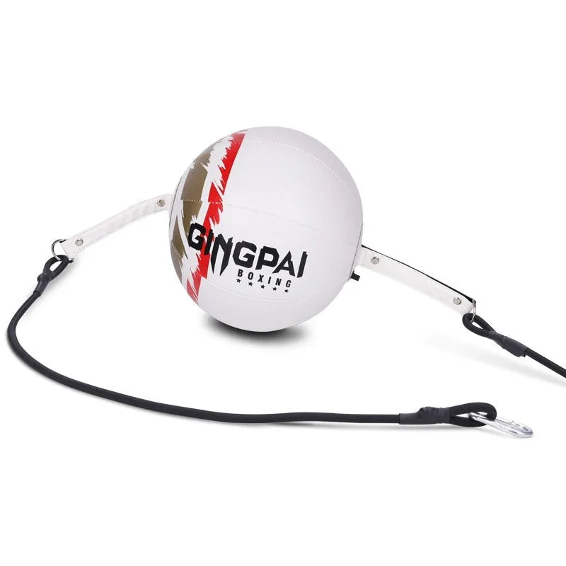 PU hanging boxing speed ball for reaction training in black, green, and white colour options.