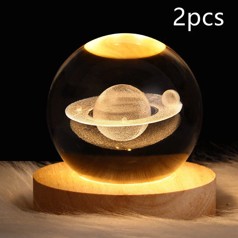 Magical Galaxy Crystal Ball Lamp with captivating 3D celestial lighting effects