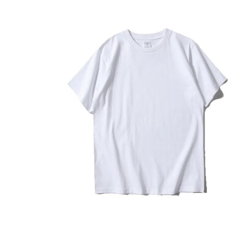 Heavy 240g cotton loose fit T-shirt in solid colours with short sleeves for summer