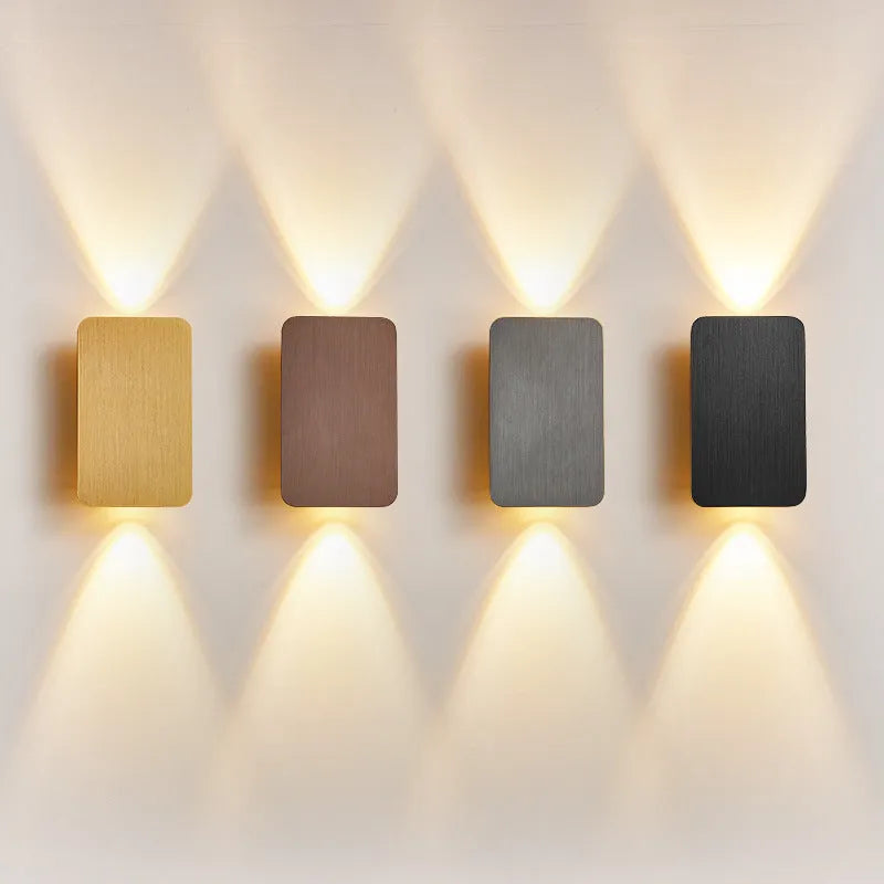 Slim minimalist wall-mounted LED lamp in black finish, showcasing Nordic design.