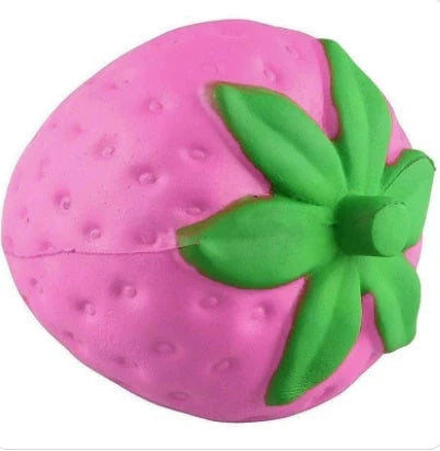 Strawberry-shaped anti-stress ball made from durable PU/polyurethane for stress relief