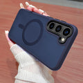 Samsung magnetic phone case matte finish black PC TPU shockproof cover