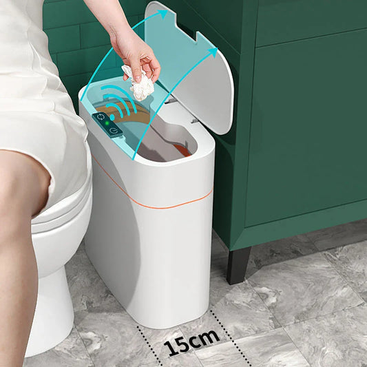 Hands-Free Automatic Trash Can with Odor Control and UV Sterilization for Kitchen, Bathroom, and Office Use