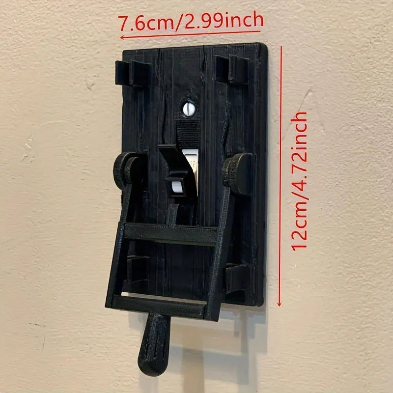 Retro-style decorative light switch plate cover in PLA plastic for single-gang American electrical boxes.