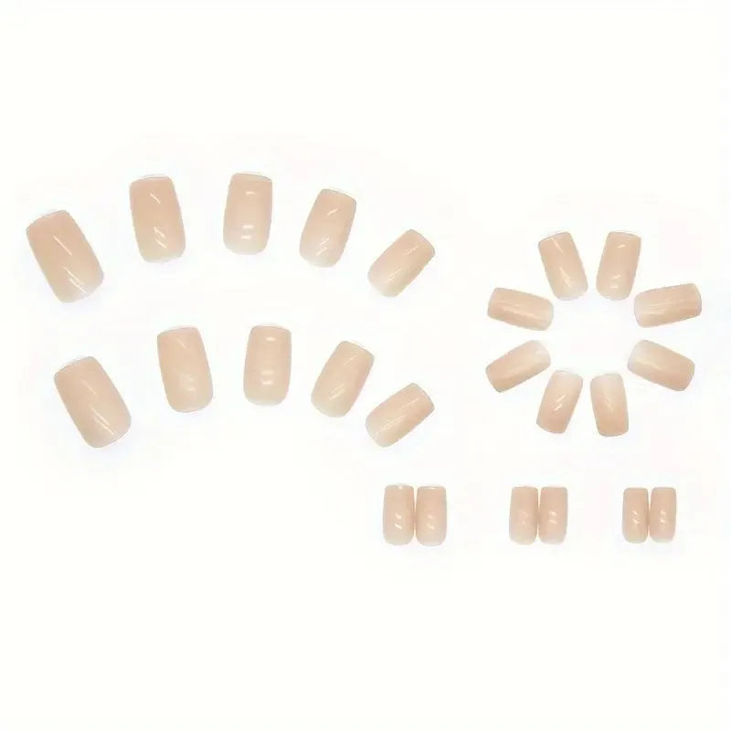 MY119 solid colour plastic press-on nail art set for ladies in a cute style