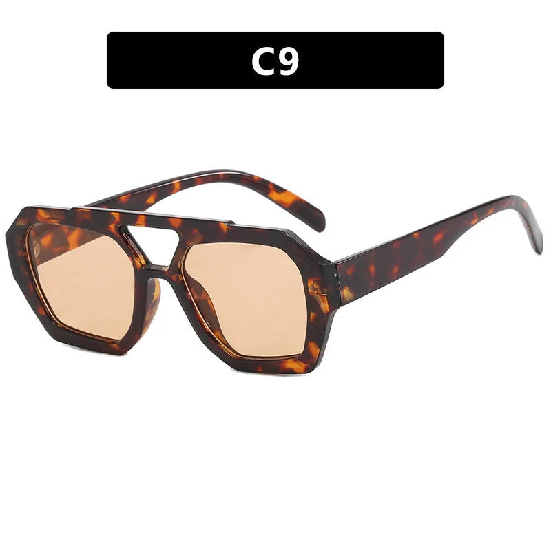 Ins Big Frame Leopard Sunglasses in multiple colours for summer sun protection